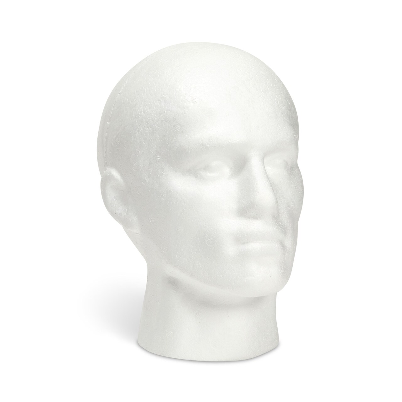 Male Foam Head Form, Mannequin Display for Masks, Hats, Wigs, Halloween  Decoration (White, 9x11 in)